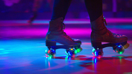 Glow in the dark roller skates