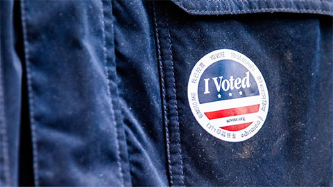 'I voted' sticker