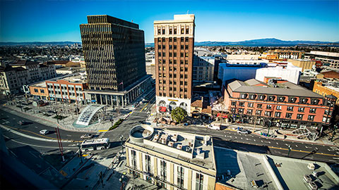 Aerial view of Downtown Berkeley 