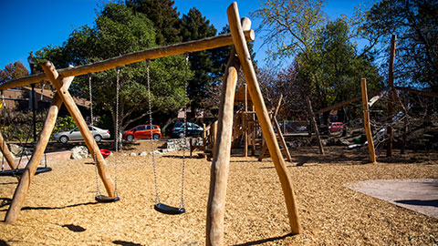 Swing-set at a playground