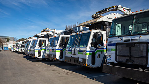 Garbage collection trucks