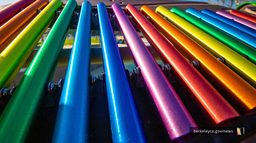 Rainbow color instrument at San Pablo Park