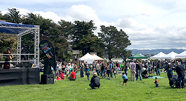 Berkeley Bay Festival Stage and Crowd