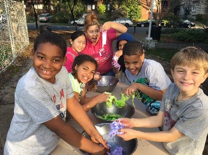 Berkeley Day Camp Participants Making Slime