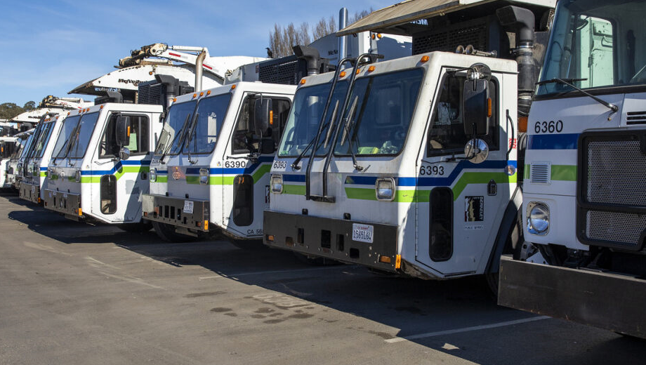 Zero Waste Collection Trucks docked at Transfer Station