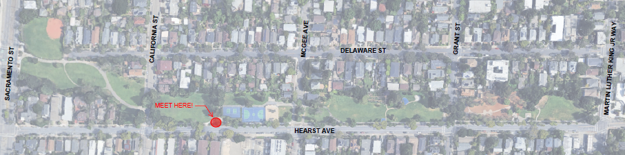 Ohlone Park Meet Here Map on Hearst St