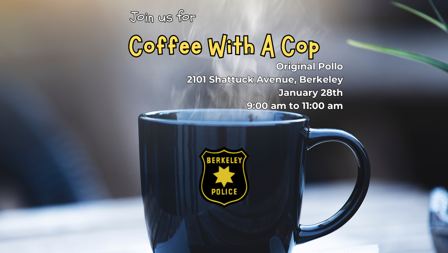 Coffee with a Cop on January 28 at 9 am 