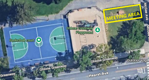 A map showing location and area to park