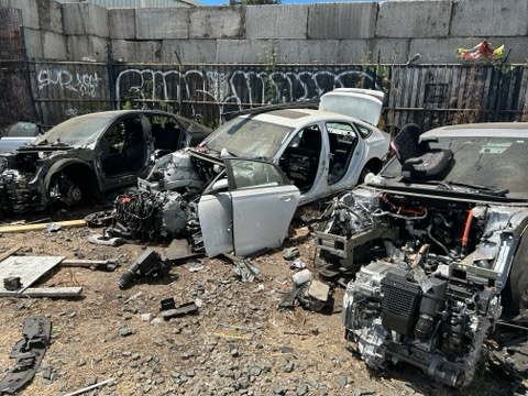 Photo of stripped and burned vehicle #2
