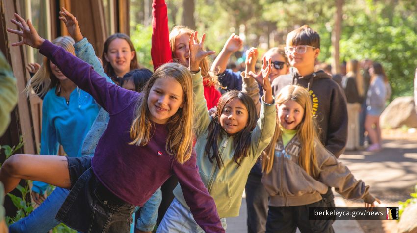 Group of kids doing silly poses