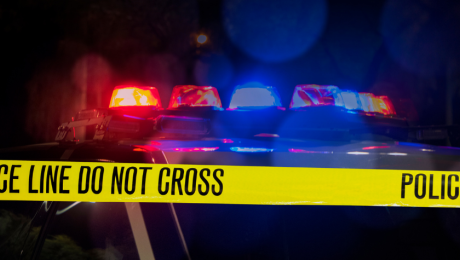 Police line caution tape