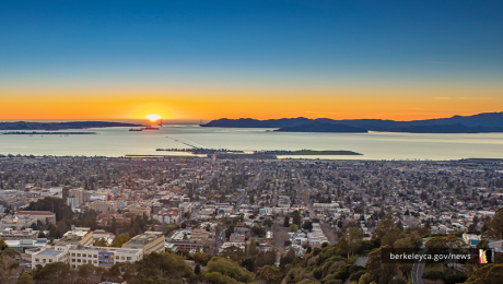 Sunsets behind Berkeley Skyline