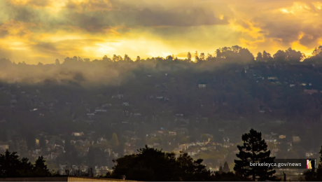Berkeley hills during sunrise 