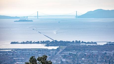 View of the Berkeley Pier from the Berkeley Hills.