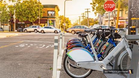 Bikes at a docking station