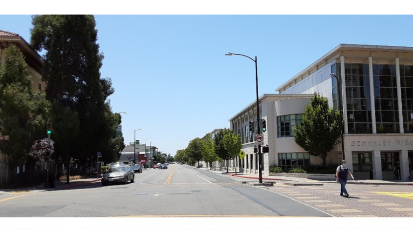 Existing Conditions Milvia Street at Allston Way (facing south)