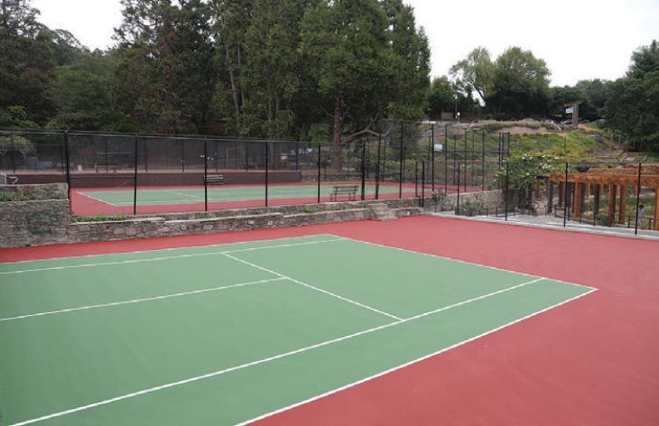 Renovated tennis courts