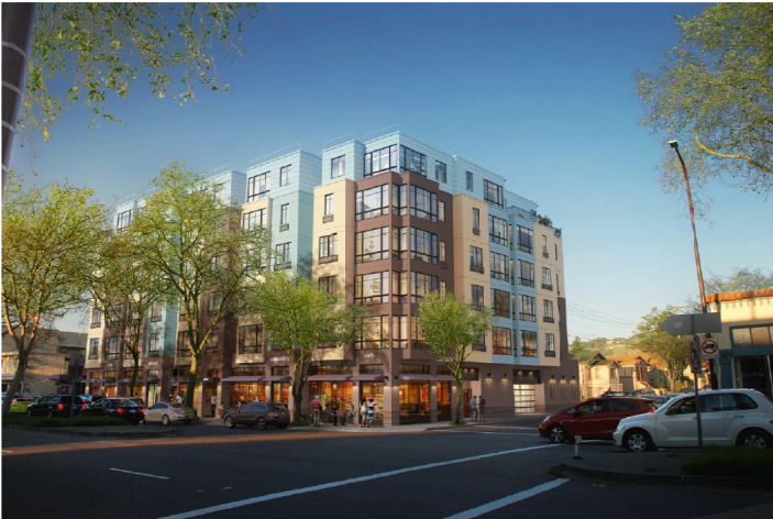 Rendering of the Grinnell multi-story apartment building