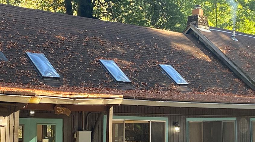 Cazadero dining hall roof