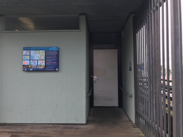 Current state of public restroom at the K-dock