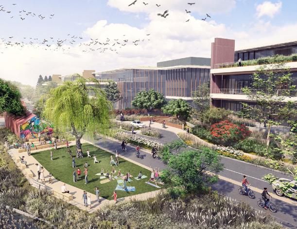 Rendering of overhead view