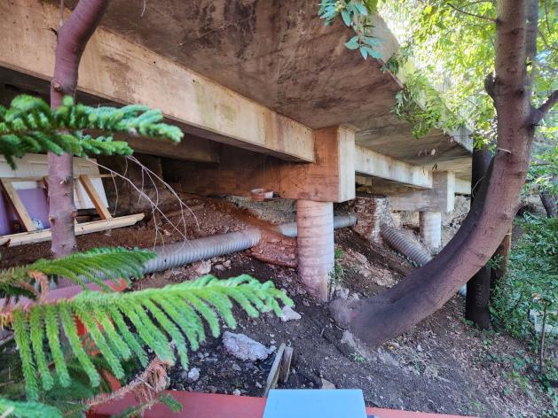 1371 La Loma Ave - Project will rehabilitate storm drain pipe below bridge deck