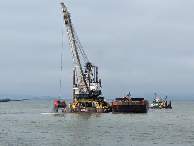 Photo of dredging in the Waterfront