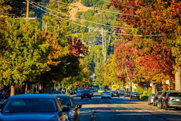 Street View of Claremont in Fall