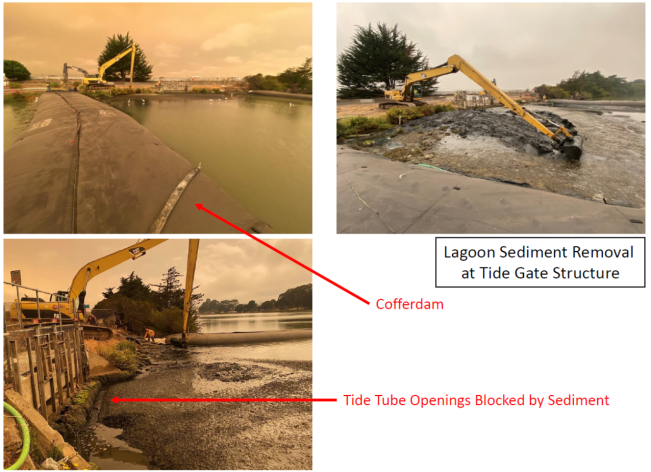 Aquatic Park Tide Tubes Lagoon Settlement Removal Photos