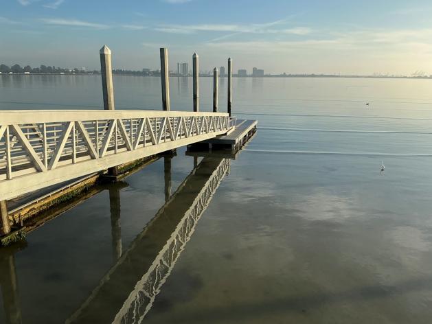 Completed Repair South Cove ADA Gangway float and ramp at the Berkeley Waterfront