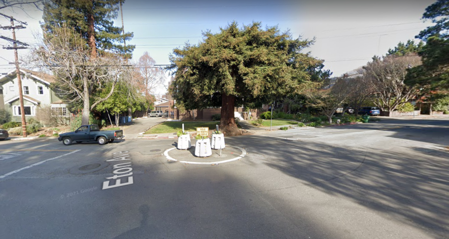 Pre-Construction conditions at the Woolsey and Eton Intersection