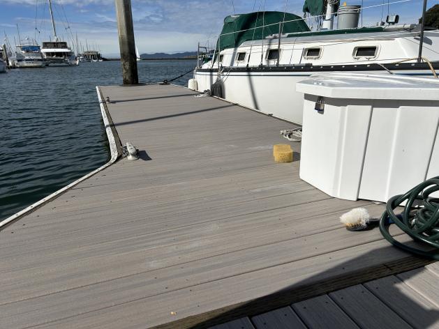 Completed and repaired dock for the F and G Re-decking project