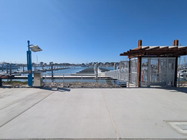Entry gate to D&amp;E Docks at the Berkeley Marina