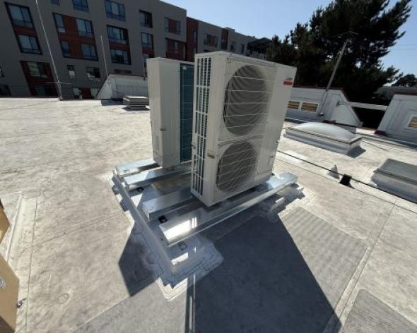 Fire Station No. 2 new HVAC system on roof